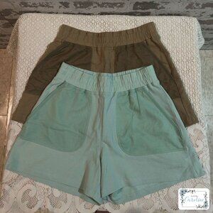 Outdoor Voices Beachtree 3.5" Short Bundle in Elmwood and Silt Green, XS